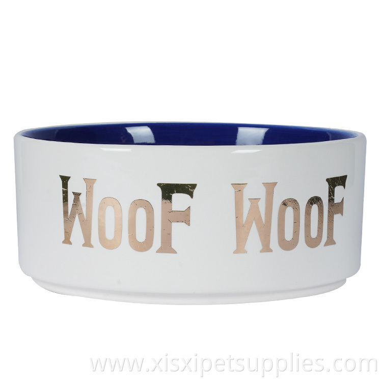 Wholesale Customizable OEM ODM Logo Sublimation Ceramic Pet Dog Bowl